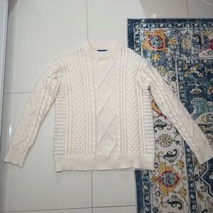 Cream Cable Knit Sweater